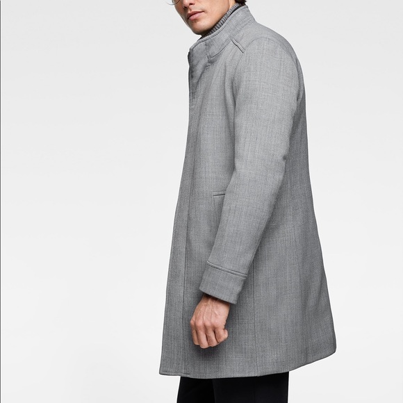 ZARA MAN GRAY COAT BRAND NEW WITH TAGS MEDIUM - Picture 10 of 11